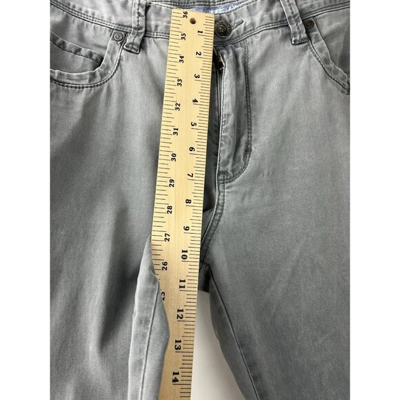 Tommy Bahama Pants Mens 35x32 Gray Flat Front Stretch Chino Casual Relaxed Fit - Picture 5 of 16
